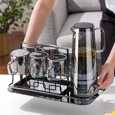 Casa Hospitalidad Taza de vidrio de estilo nórdico Minimalista Sala de estar Taza de té Conjunto para té y café