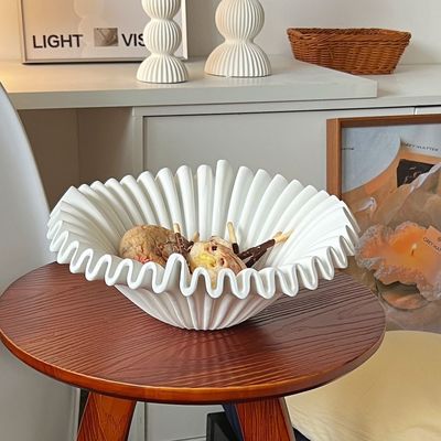 Placa de PET redonda multicolor de lujo para servir ensalada y bocadillos en fiestas de cocina modernas