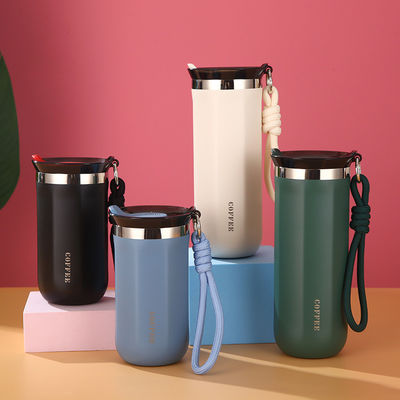 Logotipo personalizado 350ml 450ml Tazas de café de acero inoxidable portátiles para oficina y campamento