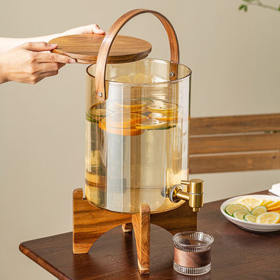 Dispensadores de líquidos unisex para café té jugo de frutas agua licor vidrio bebida jugo bebida con grifo