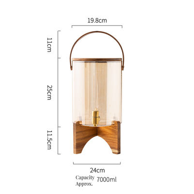 Dispensadores de líquidos unisex para café té jugo de frutas agua licor vidrio bebida jugo bebida con grifo