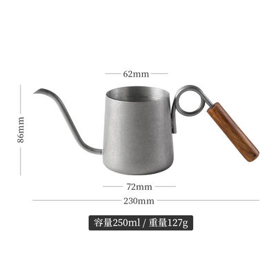 Máquina de café de cuello de gallina de acero inoxidable moderna con boca larga colgando boca de goteo de la oreja