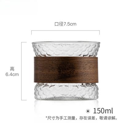 Logotipo personalizado 150ml de vidrio de alto borosilicato de doble pared Taza de té y café para viajes modernos