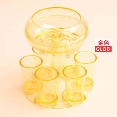 Dispensador y soporte de vidrio de 6 botellas de diseño único para entusiastas de la cerveza y el whisky