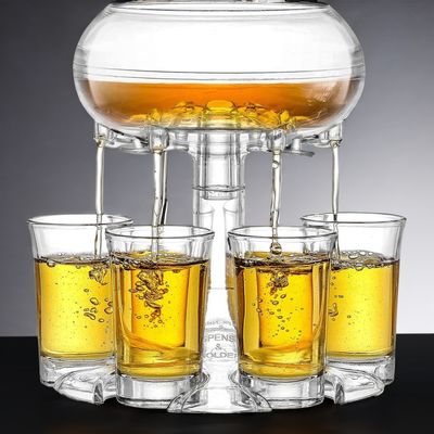 Exquisito Dispensador de 6 copas y soporte para fiesta Barware Cocteleras de whisky de cerveza