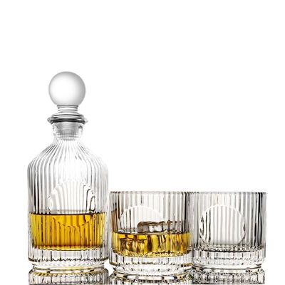 Tipo de bebida Taza de vidrio creativa con piedra de whisky puesta en caja de madera Regalo corporativo