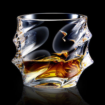 Bar Vodka Vino Espiritos Whiskey Shot Vidrio con textura clásica clara y Cristal Diamond Rock Copa de vidrio creativo