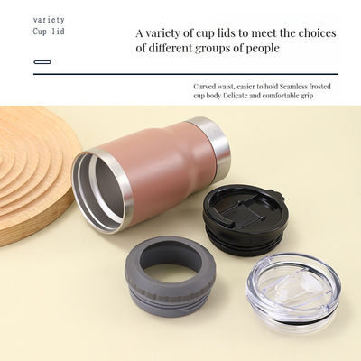 Capa de acero inoxidable de doble pared 12 onzas Capa de cerveza delgada para beber Conjunto de 4