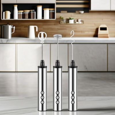 Acero inoxidable Whisk Electrónico espumador de café Diseño moderno para espumar leche a mano