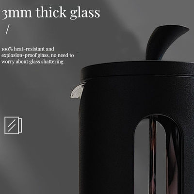 Diseño clásico de acero inoxidable de 600 ml Prensa francesa de cerámica para la experiencia del café Moca