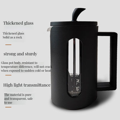 Diseño clásico de acero inoxidable de 600 ml Prensa francesa de cerámica para la experiencia del café Moca