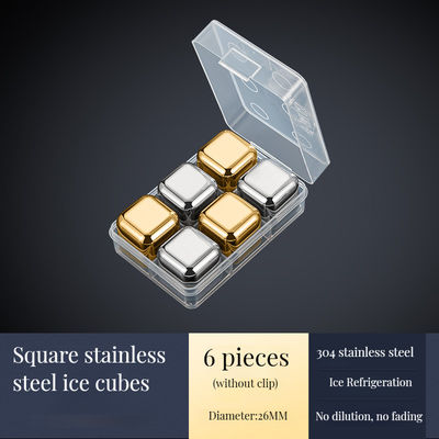 Los amantes del whisky deben tener cubitos de hielo de metal para enfriar accesorios de barra de tamaño personalizado