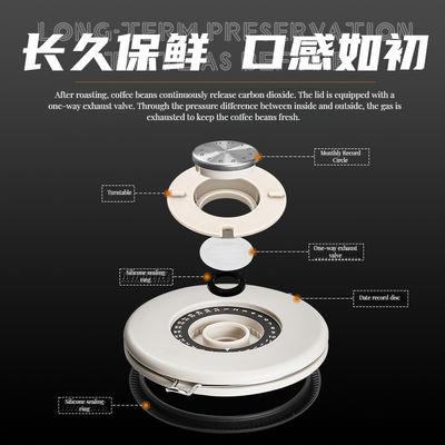 Embalaje de almacenamiento de alimentos Modernas latas de café de acero inoxidable 304 con conservación respirable