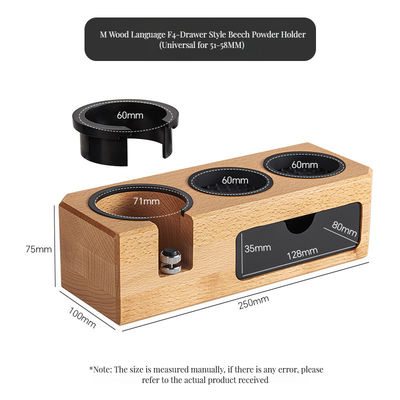 Espinador de leche de café mezclador de espuma de madera sólida soporte de manipulación de café con soporte de mango