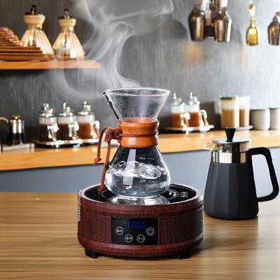 Logotipo personalizado Máquina de café de vidrio de borosilicato de doble pared para una resistencia al calor inusual