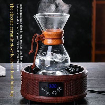 400 ml de capacidad de café hecho a mano de borosilicato de vidrio máquina de café con filtro