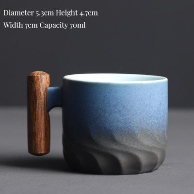 Diseño moderno Cerámica Esmalte Camping Taza de taza de café personalizada con opciones personalizables