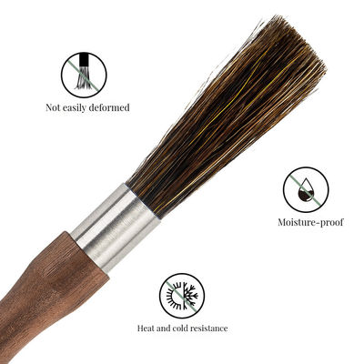 Cepillo de limpieza de madera de bambú curvado con mango largo y desmontable para cocina en casa