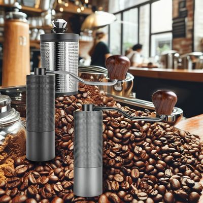 Mini redondo negro / plateado molino eléctrico de molienda de granos de café multifuncional para almacenamiento