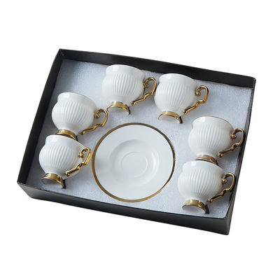 11 oz Bone Ceramic Cups Logotipo personalizado Negro Blanco Sublimación de colores para juegos de té de cerveza