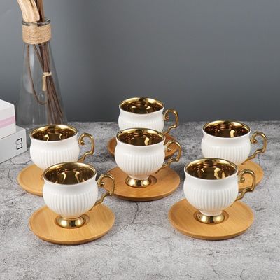 11 oz Bone Ceramic Cups Logotipo personalizado Negro Blanco Sublimación de colores para juegos de té de cerveza