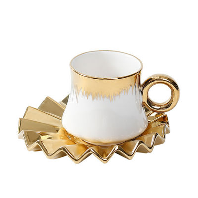 Elegante diseño de papel pintado de café y té Cerámica Set de cena occidental para una vida sostenible