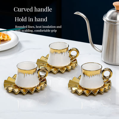 Elegante diseño de papel pintado de café y té Cerámica Set de cena occidental para una vida sostenible