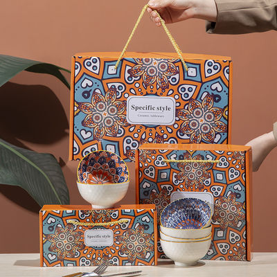 Conjunto de cuencos de cerámica de diseño bohemio para ocasiones