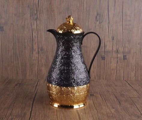 Europa Diseño Dos piezas de vidrio de revestimiento de la botella de termo Cuerpo de metal botellas de café de vacío