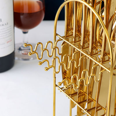 Oportunidad de fiesta 101 Set de cubiertos de oro de acero inoxidable de lujo de 24 piezas con caja