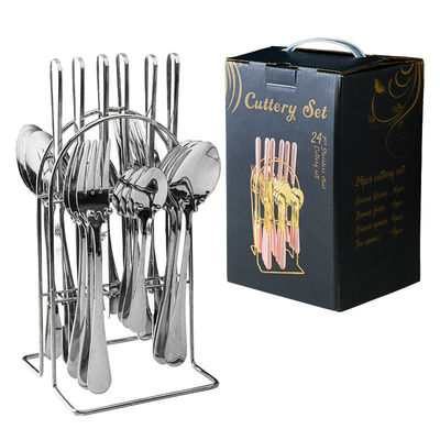 Conjunto de cubiertos de acero inoxidable para comidas elegantes en restaurantes 101