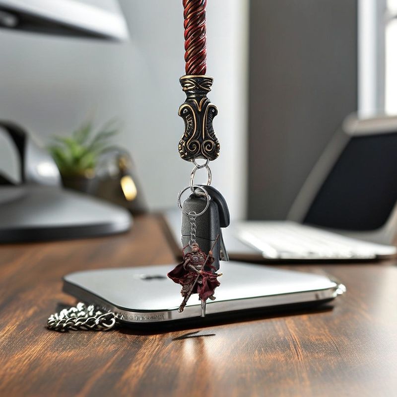 Color personalizado Wukong Keychain Negro Acrílico 2D Pendente Flat para Mochila Computadora de coche