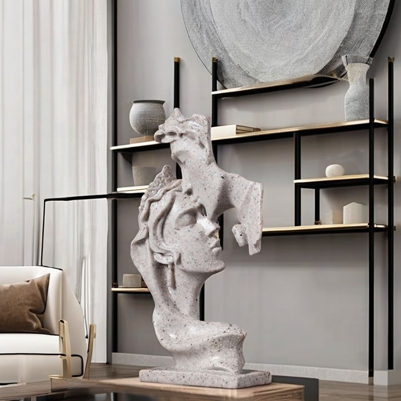 Acento Estatua de pensador de bambú Resina de arte escultura para otra decoración del hogar Color personalizado