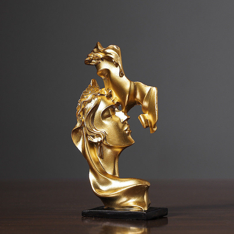 Eco-Chic Material de bambú Pensador Estatua Arte moderno para la decoración del hogar Piezas de lujo