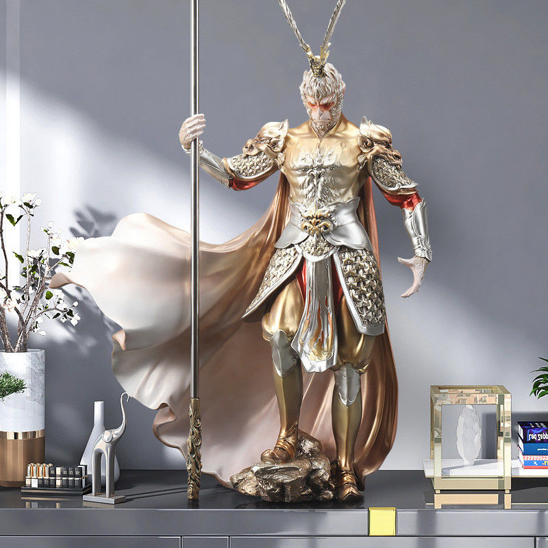 Decorativo Wukong Figura de golden hoop Mitología negra Rey mono VS Ornamentos de Buda