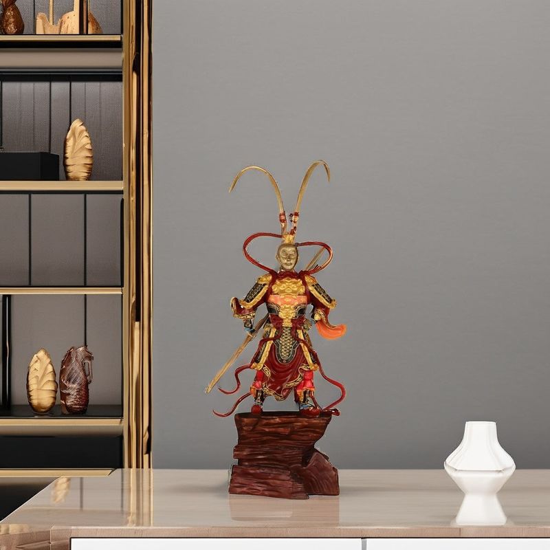 Mito Negro Estatua Sun Wukong-Coruja Dorada 3D Figura Colección de Resina Metal con Materiales