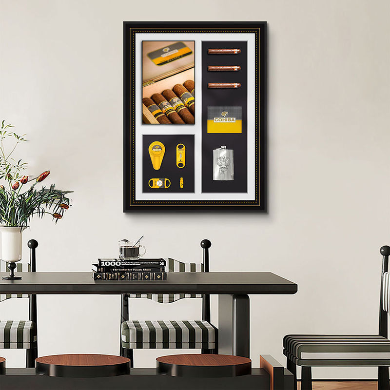 Pintura artística de cigarros en 3D de estilo postmoderno perfecta para cafeterías y restaurantes