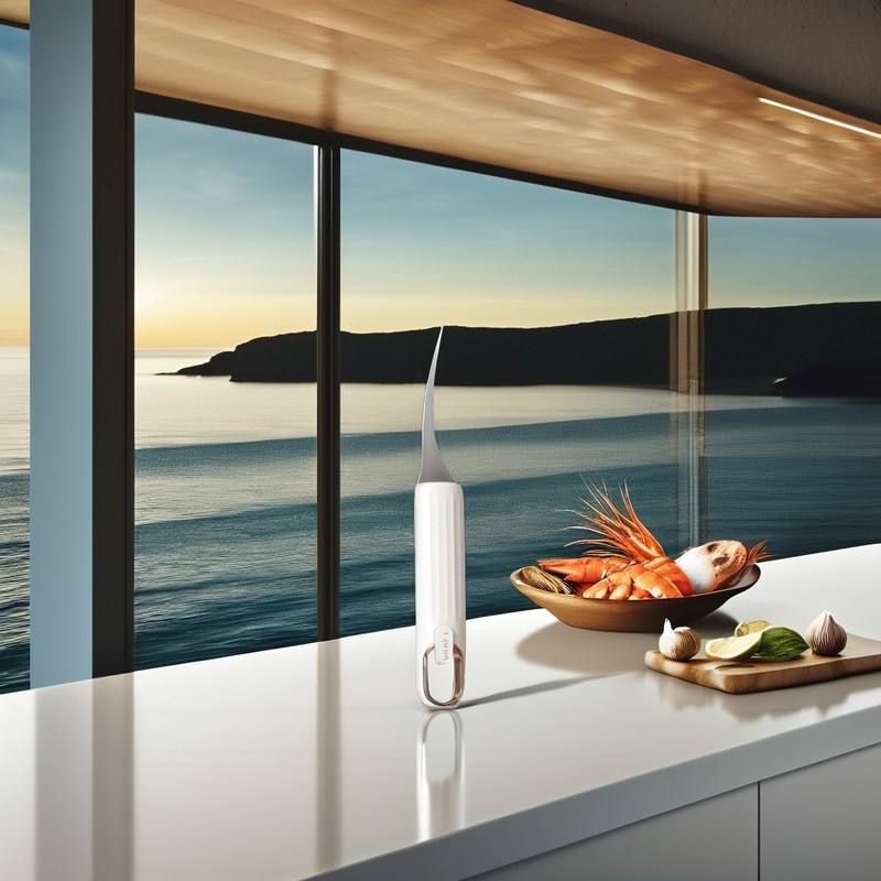 Cuchillo de devaneador de camarón metálico y herramienta de procesamiento de escamas de pescado para la preparación de mariscos