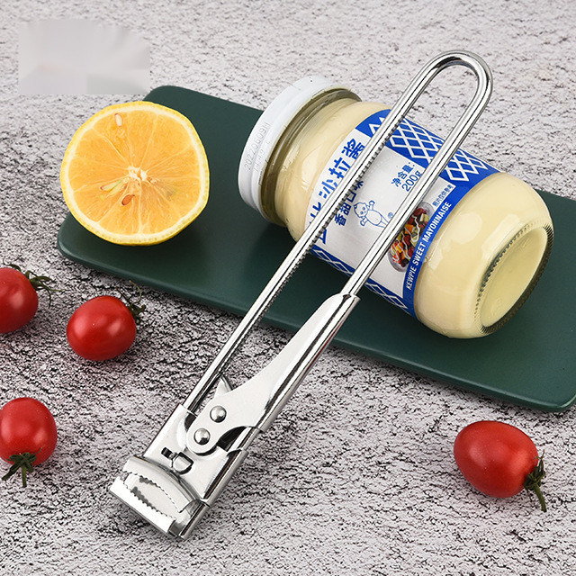 Conveniente herramienta de apertura de latas con diseño de tapa giratoria que ahorra mano de obra y mango ajustable