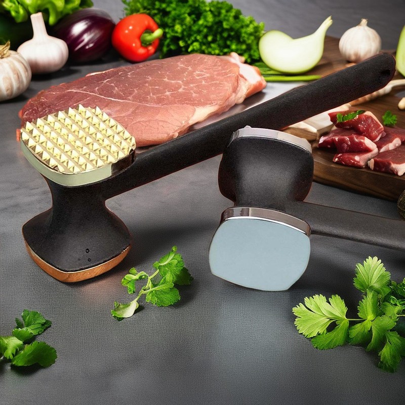 Herramienta de cocina manual para perfectamente tiernas filetes de aleación de zinc y martillo de carne de plástico
