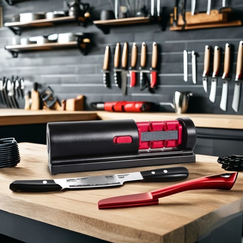 4 en 1 Cerámica Diamante Manual Herramienta del hogar Acero de cuchillo afilador para acero al carbono