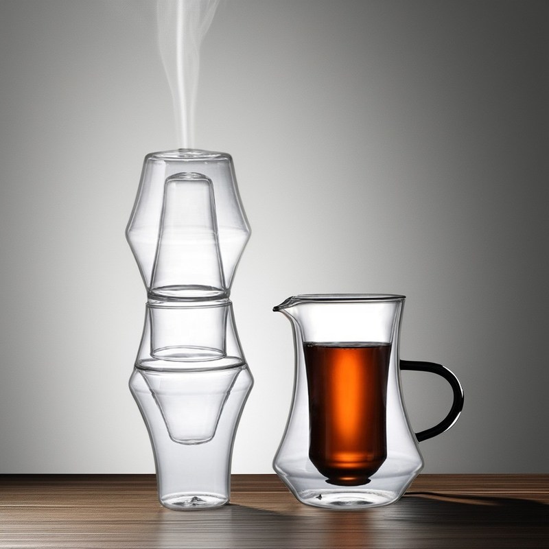 Diseño de una cafetera de vidrio de alto borosilicato fabricada con acero inoxidable