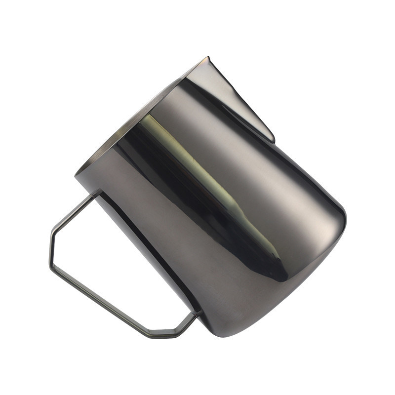 Herramientas de café y té acero inoxidable 304 350ml 600ml 12 oz jarra de espuma con gorgón