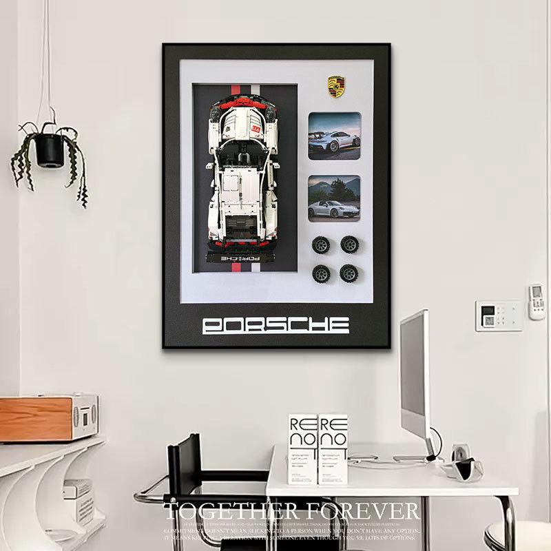 COATING Exclusivo Deportivo Moderno Custom Coches de Pared Cuadro de Display Diseñador Modelos de Casas Conceptos de Bloques de Construcción Paredes