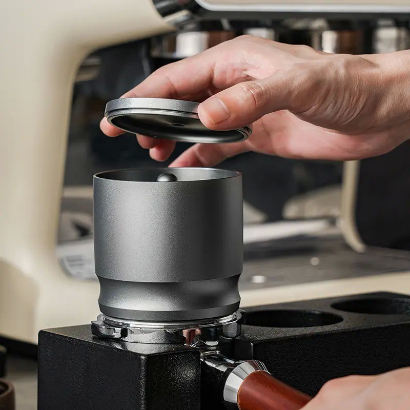Selección del comprador comercial 58mm Espresso Copo de dosificación de aluminio para servicios de comida para llevar