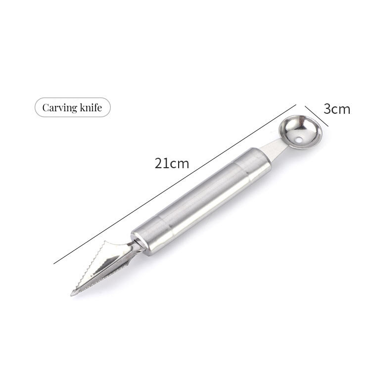 Cortador de verduras a mano y cuchara de bola de sandía para herramientas de cocina multifunción