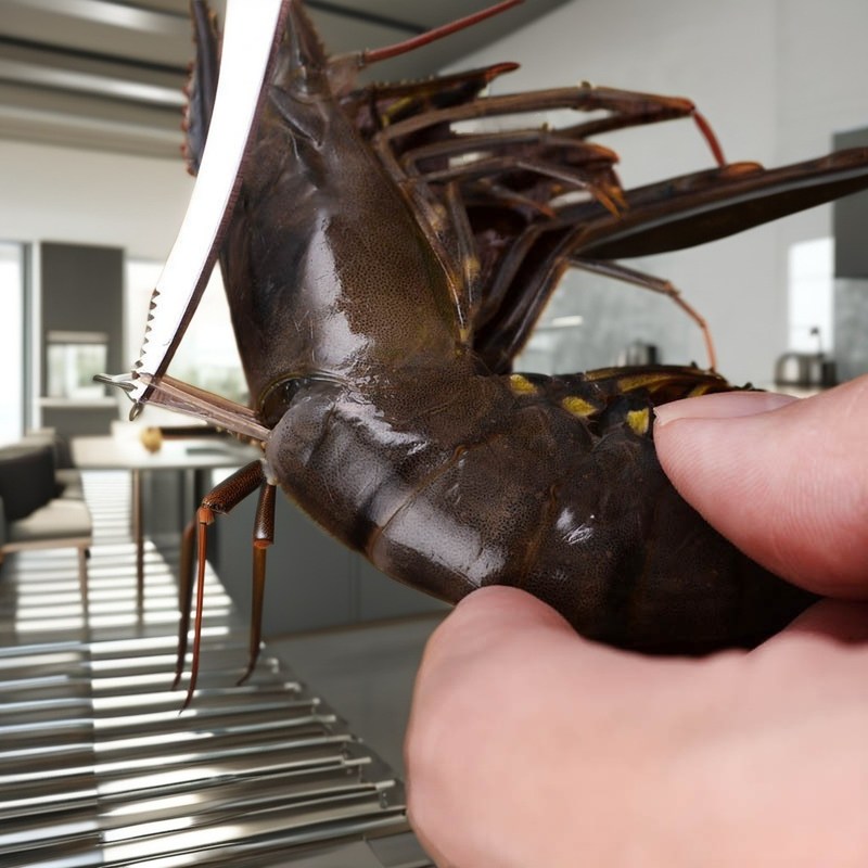 Cortadores de vegetales Cuchillo de camarón de acero inoxidable Excavadora para la preparación de pescado y camarón