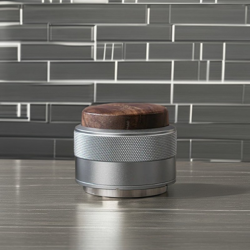 58mm 53mm 51mm Máquina de expreso Material de madera Presión manual de café Tamper Logotipo personalizado