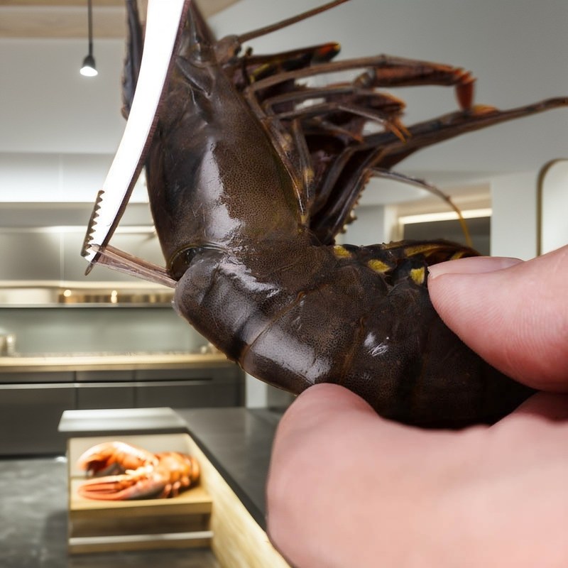 Cuchillo de pescado y camarón de acero inoxidable ergonómico de 1 pieza, imprescindible para los amantes del marisco