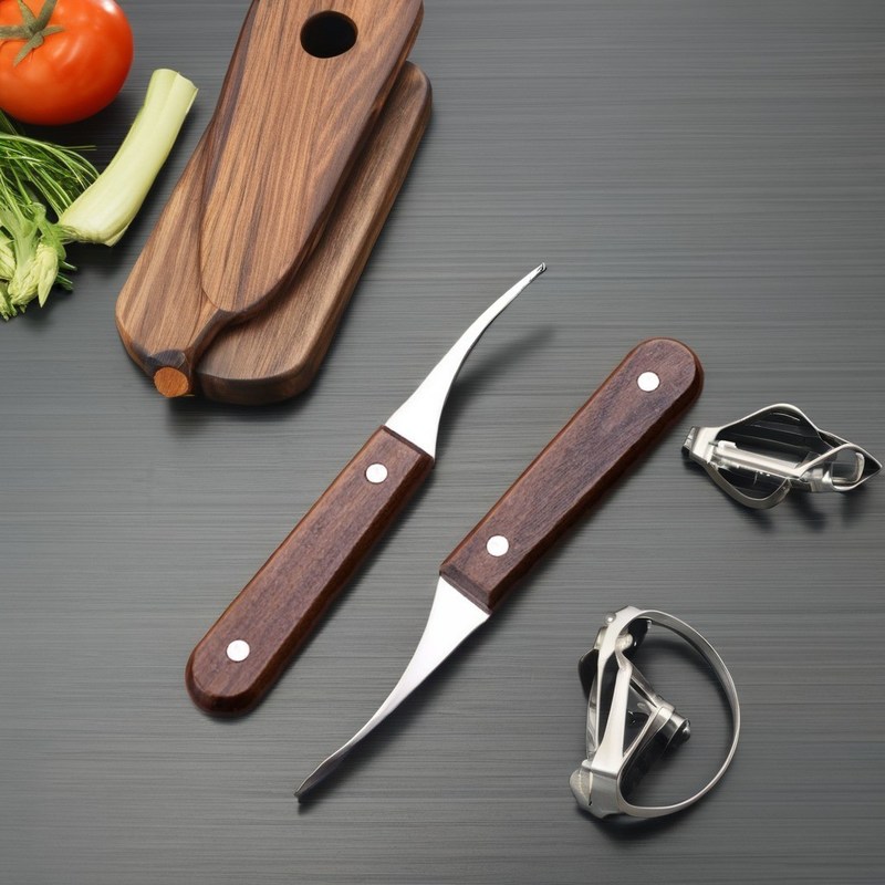 Prepare pescado y mariscos de manera eficiente con este pelador de camarón de acero inoxidable duradero